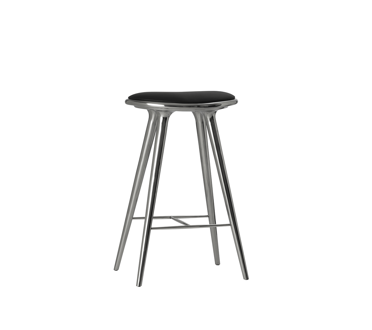 Mater - High Stool H. 74 cm Alluminio lucidato - Taninihome.com