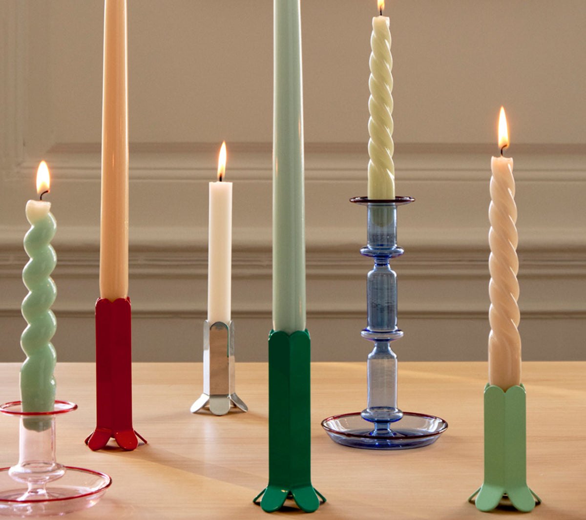 Hay - Arcs Candleholder Large red - Taninihome.com