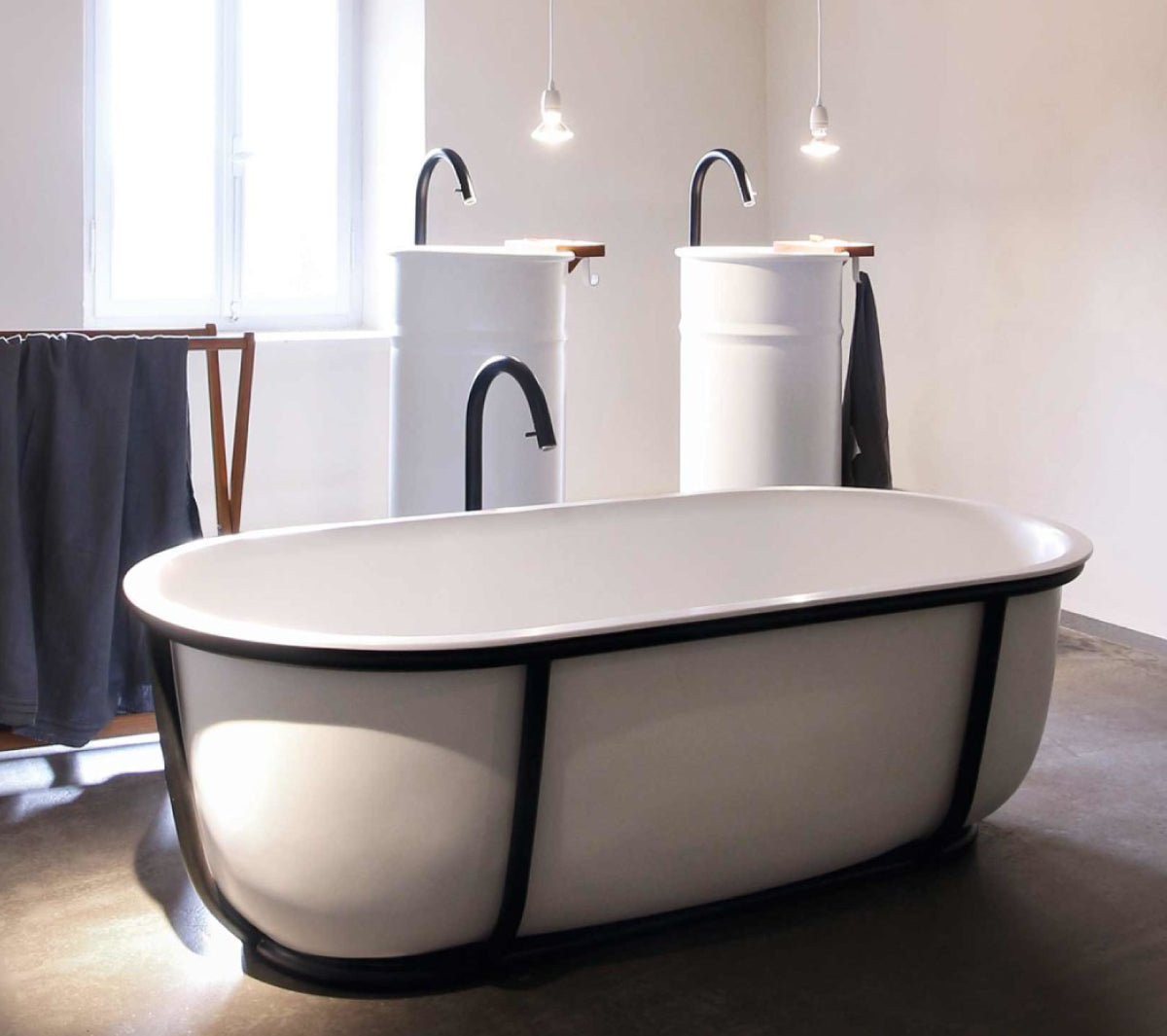 Agape - Cuna vasca struttura nera - Taninihome.com