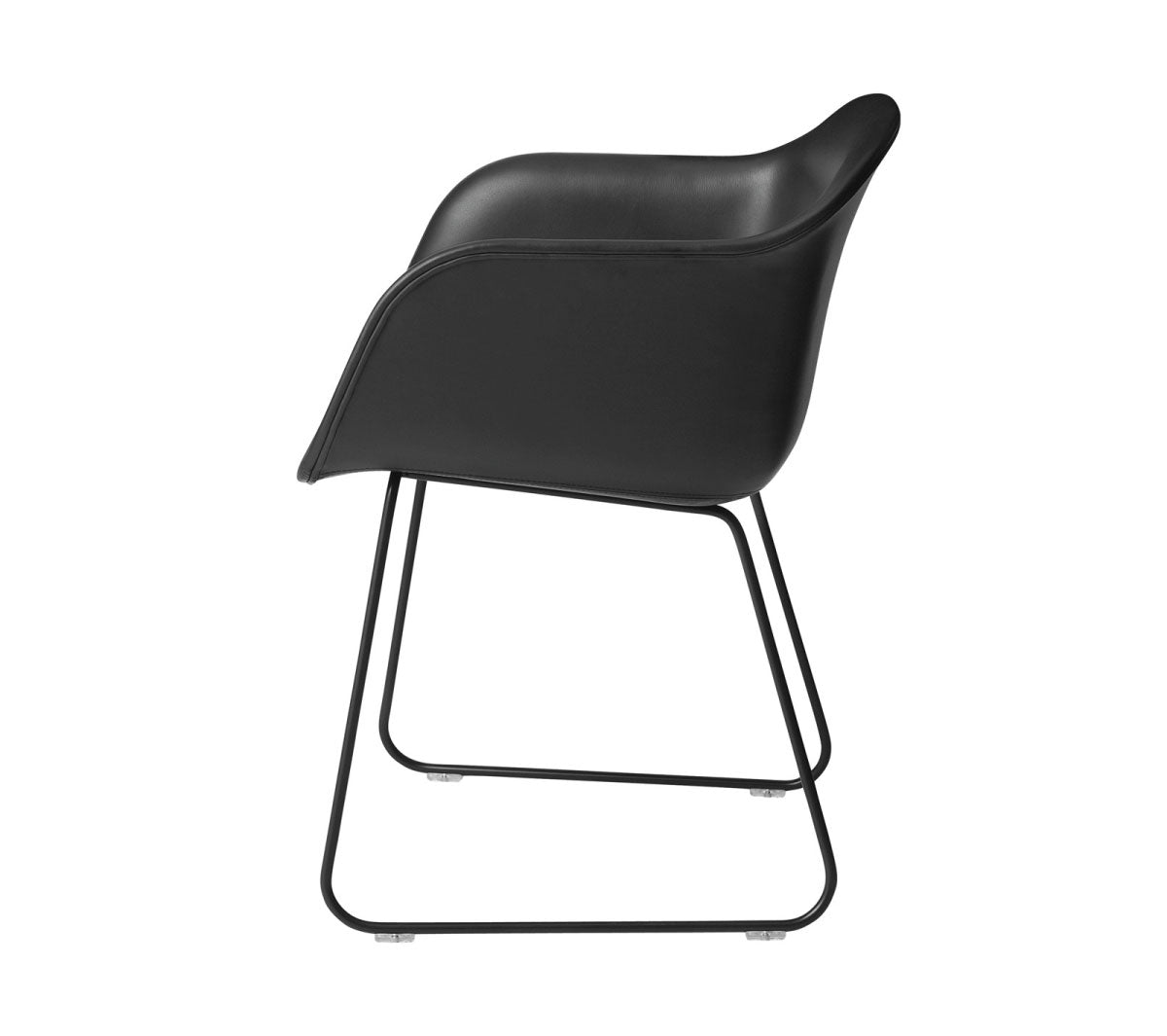 Muuto - Fiber Armchair Sled Base black - Taninihome.com