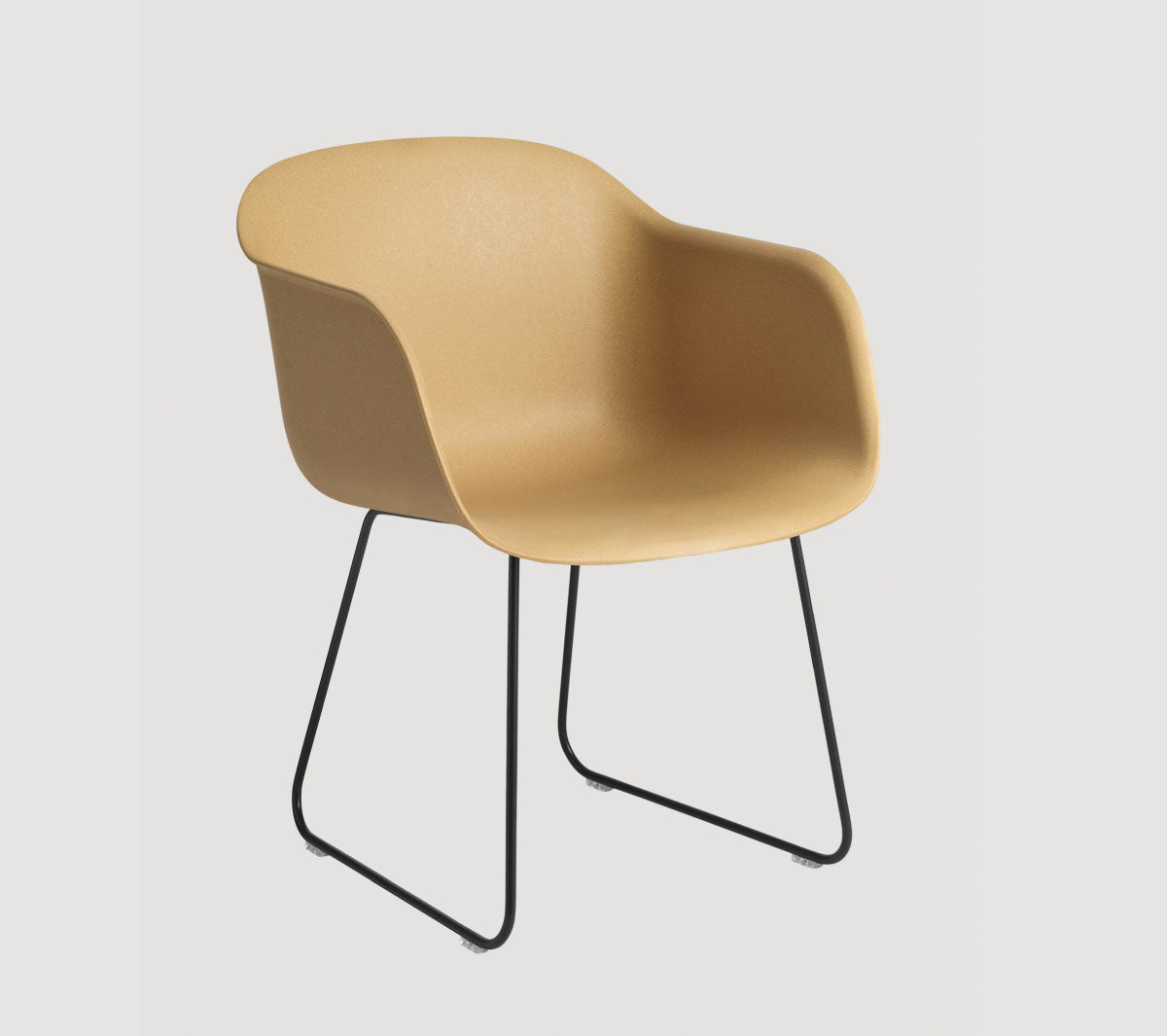 Muuto - Fiber Armchair Sled Base ochre - Taninihome.com
