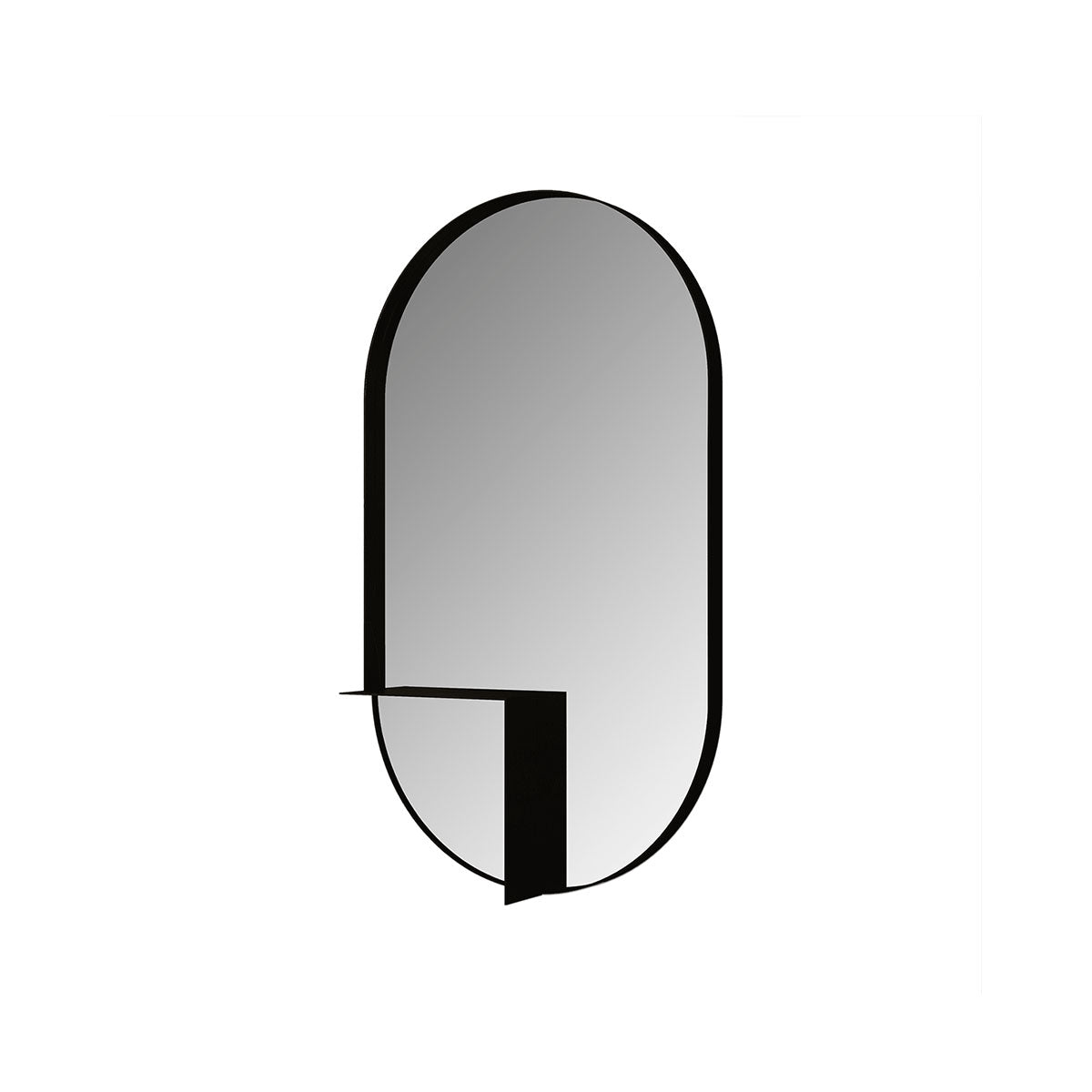 Ex.t - Nouveau Shelf Mirror Nero Mensola sinistra - Taninihome.com