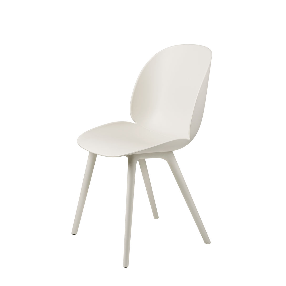 Gubi - Beetle Dining Chair Plastic Bianco Bianco - Taninihome.com