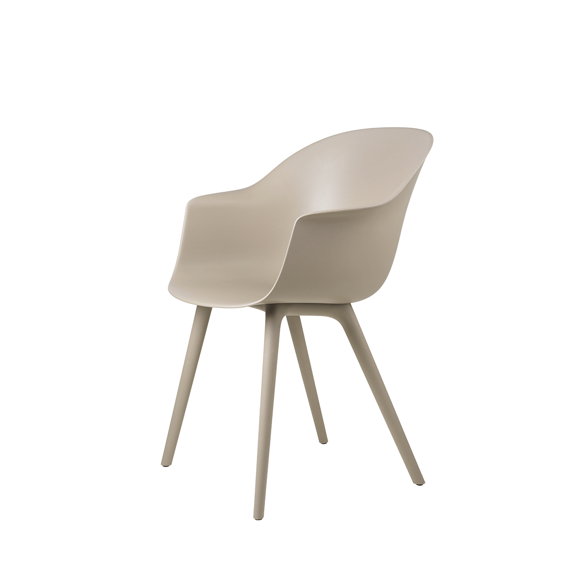 Gubi - Bat Dining Chair Plastic Beige - Taninihome.com