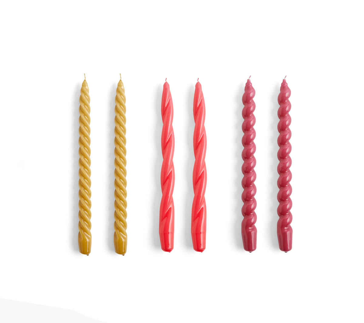 Hay - Candle Long Mix Set of 6 red - Taninihome.com