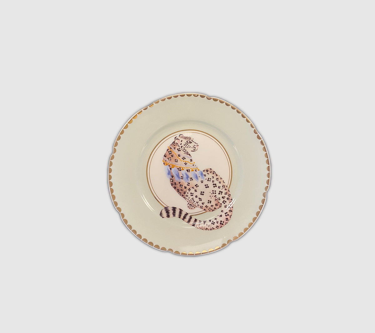 Yvonne Ellen - Set 4 Animal tea plates 16cm - TIGER,LEOPARD,BIRD,SN - Taninihome.com