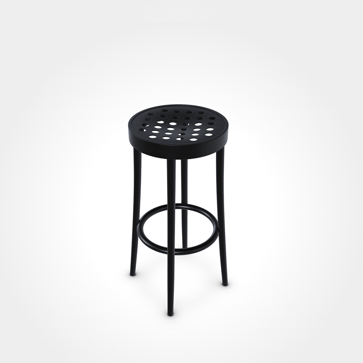 Ton - Sgabello 822 Nero - Taninihome.com