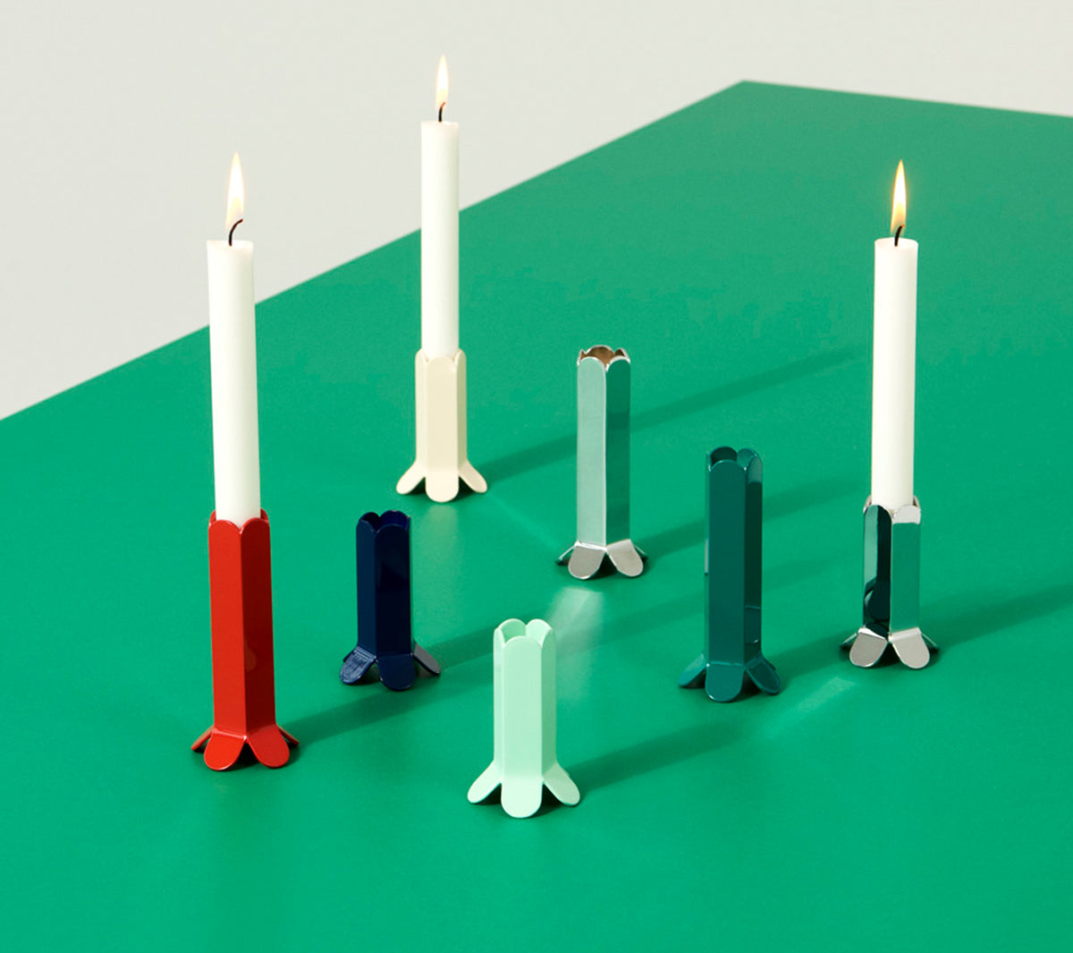 Hay - Arcs Candleholder Large red - Taninihome.com