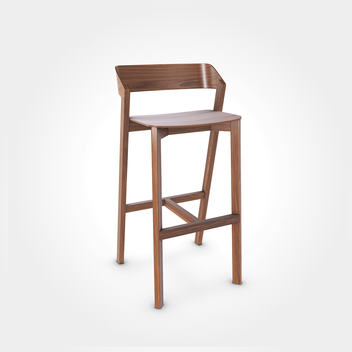 Ton - Sgabello Merano Marrone Scuro - Taninihome.com