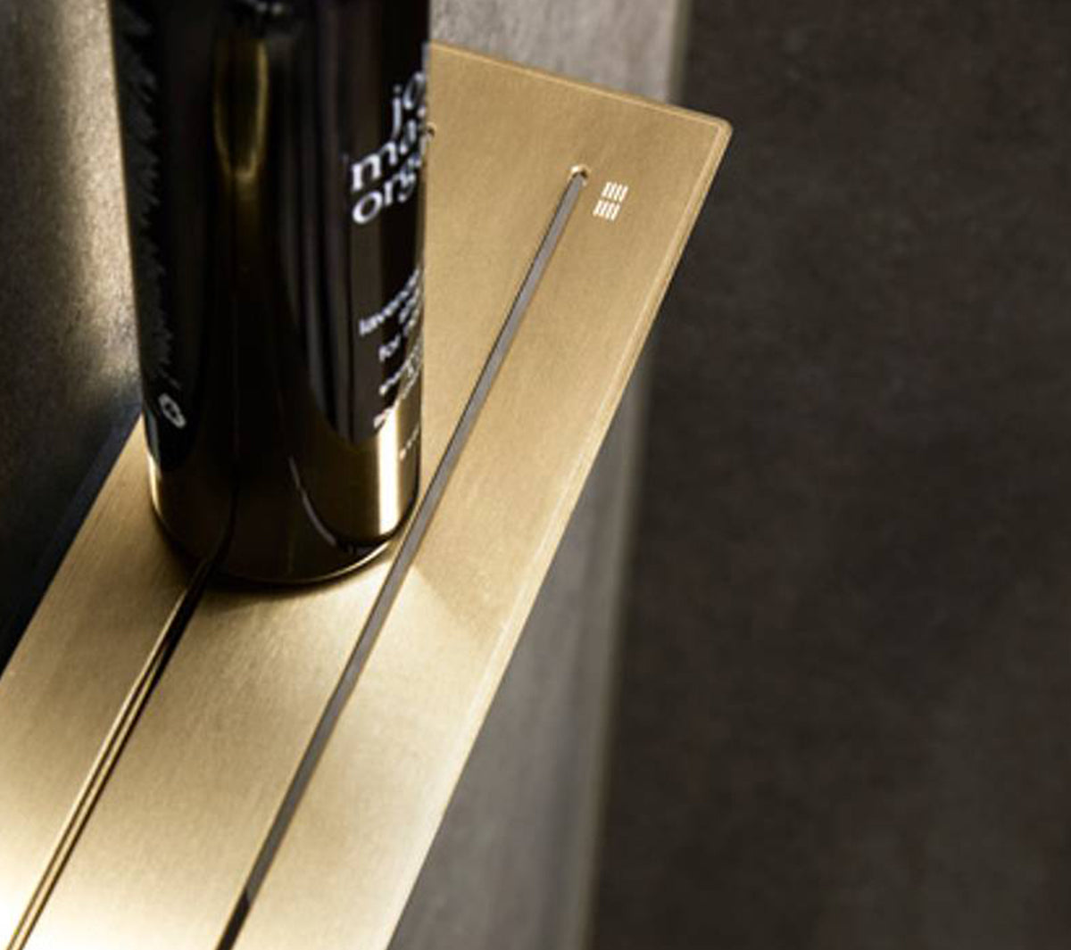 Unidrain - Soap shelf and shower wiper brass - Taninihome.com