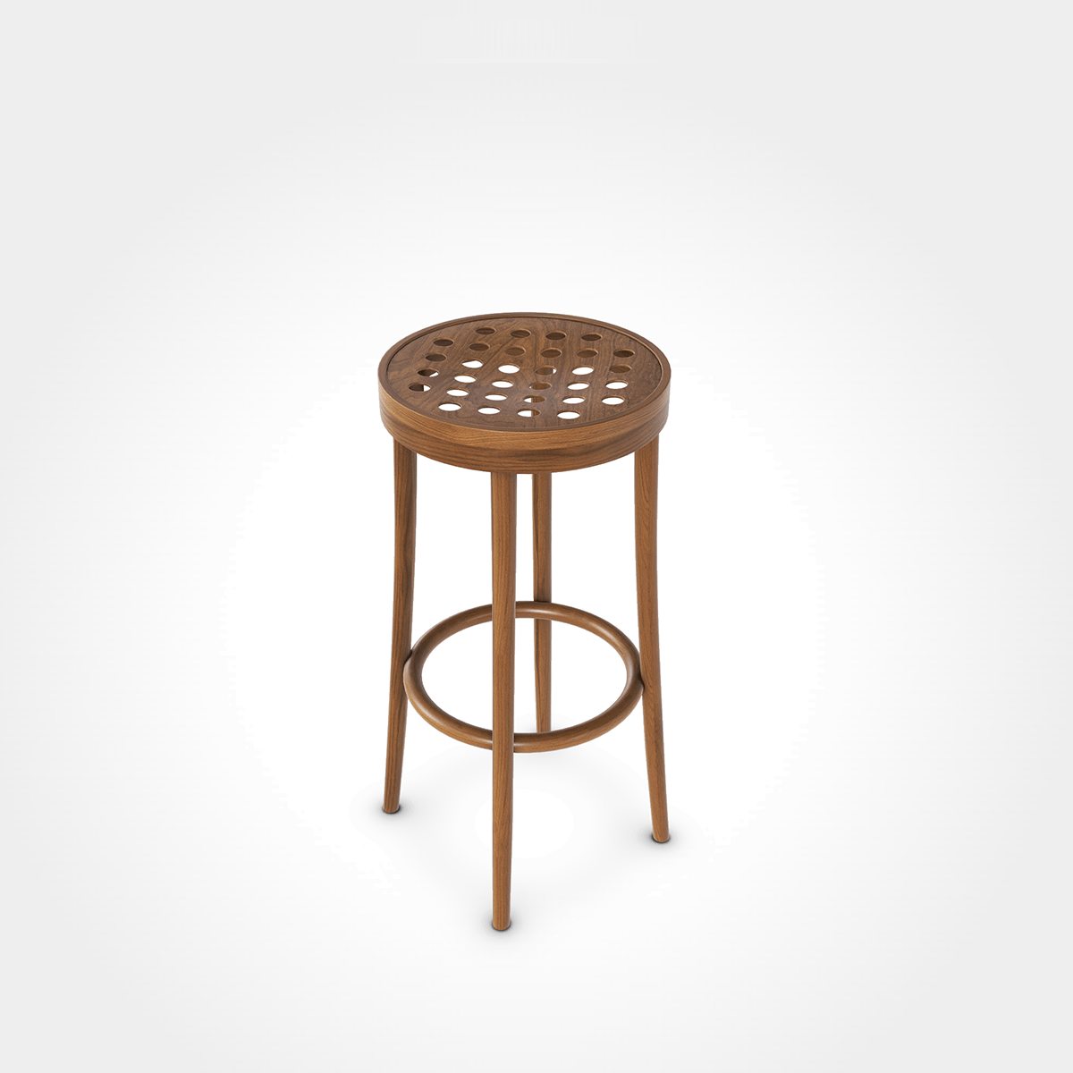 Ton - Sgabello 822 Marrone Scuro - Taninihome.com