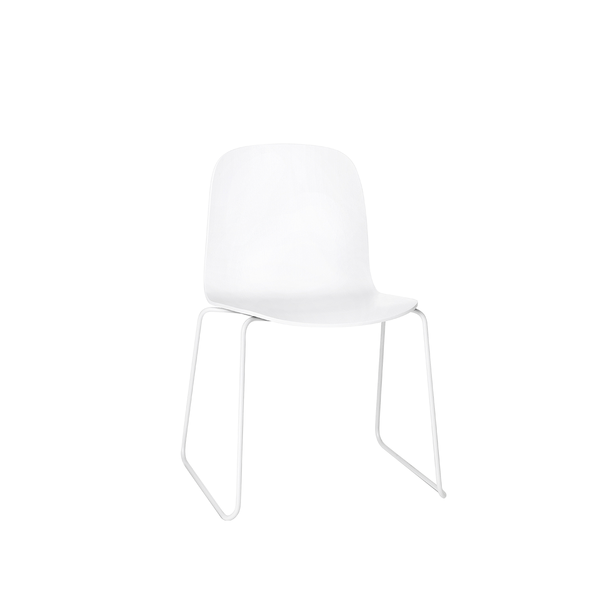 Muuto - Visu Chair Sled Base black Bianco - Taninihome.com