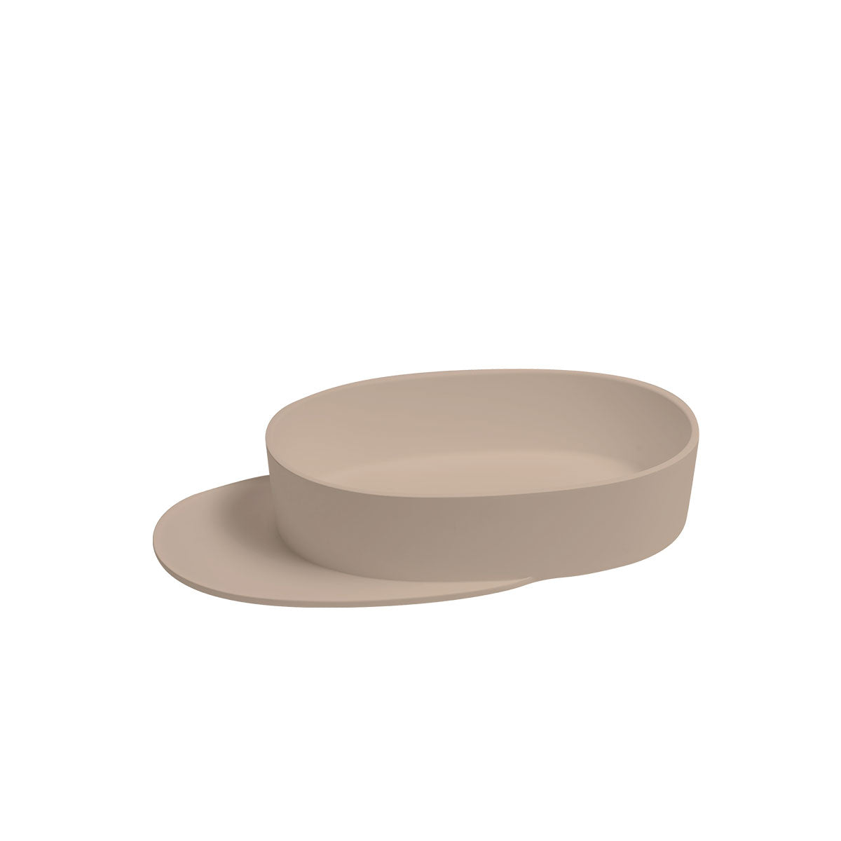 Ex.t - Plateau lavabo ovale con mensola Mensola destra Rosa - Taninihome.com
