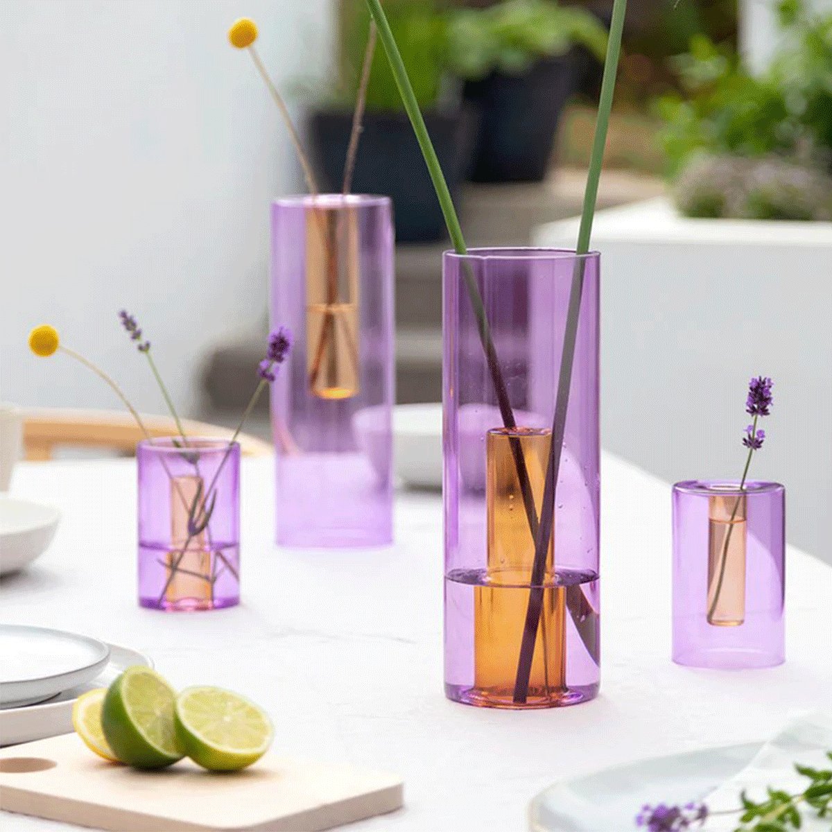 Block design - Reversible Glass Vase - Taninihome.com