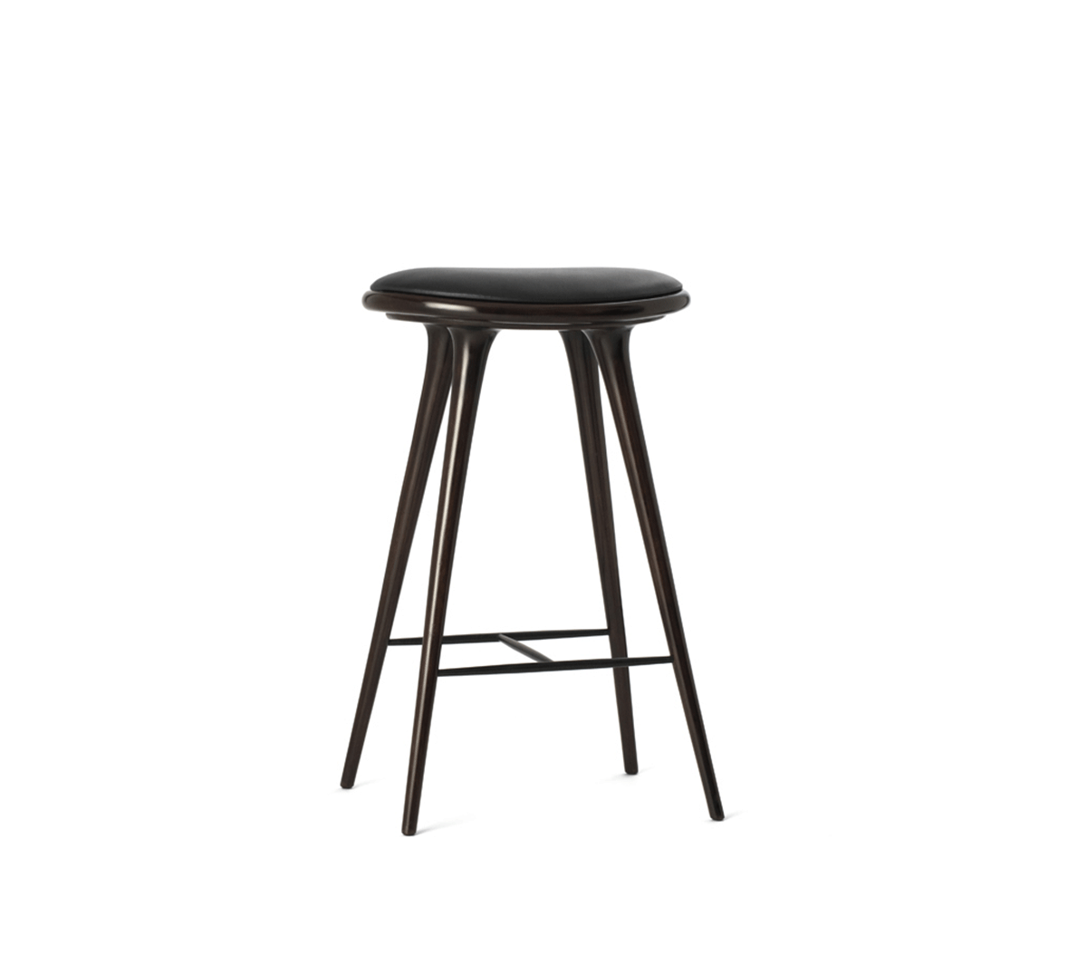 Mater - High Stool H. 74 cm Faggio tinto scuro - Taninihome.com