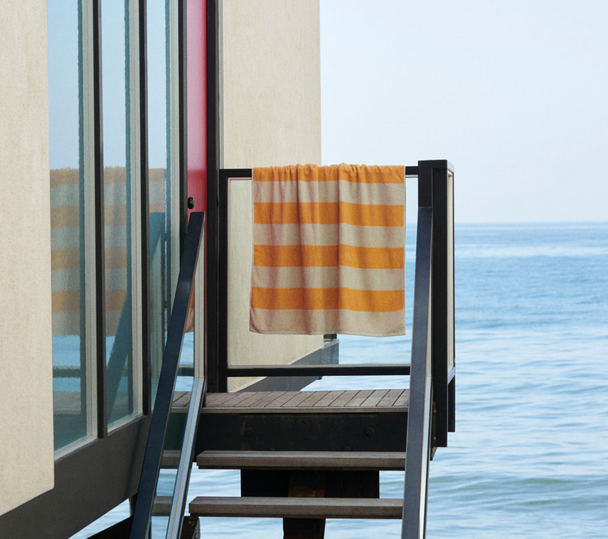 Hay - Frotté Stripe Bath Sheet yellow - Taninihome.com