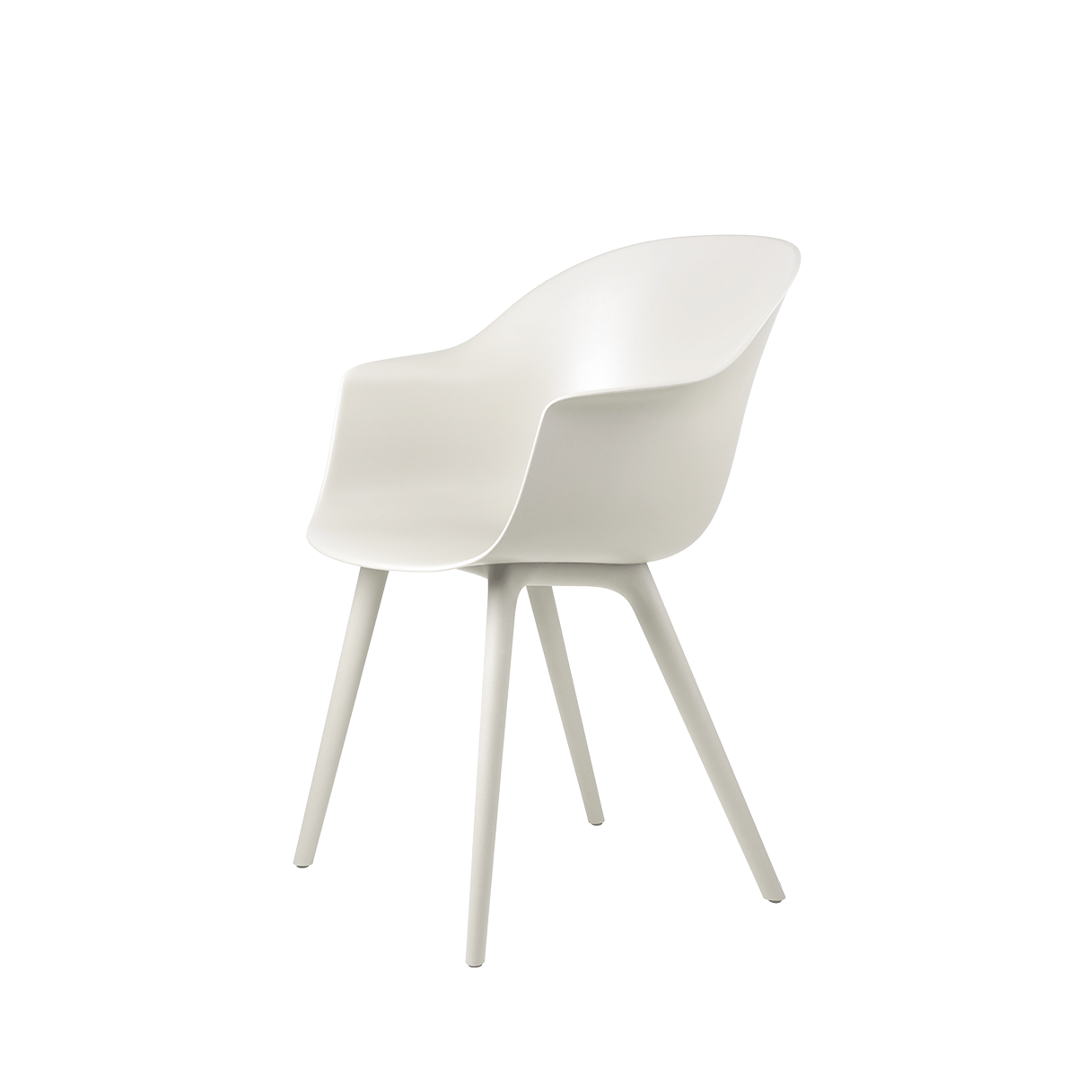 Gubi - Bat Dining Chair Plastic Bianco - Taninihome.com