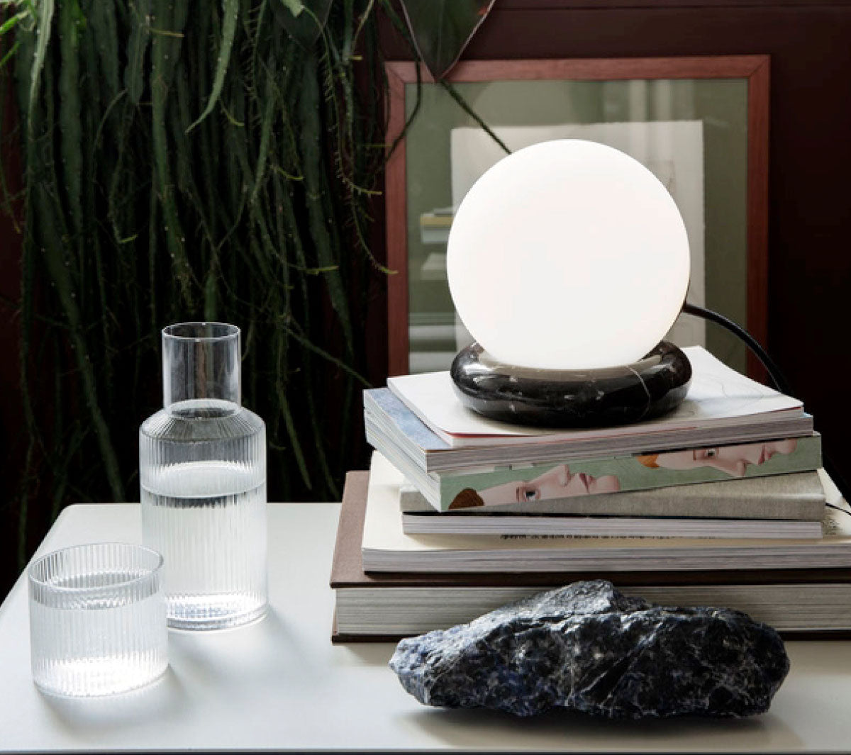 Ferm Living - Ripple Carafe Set Small Smoked Grey - Taninihome.com