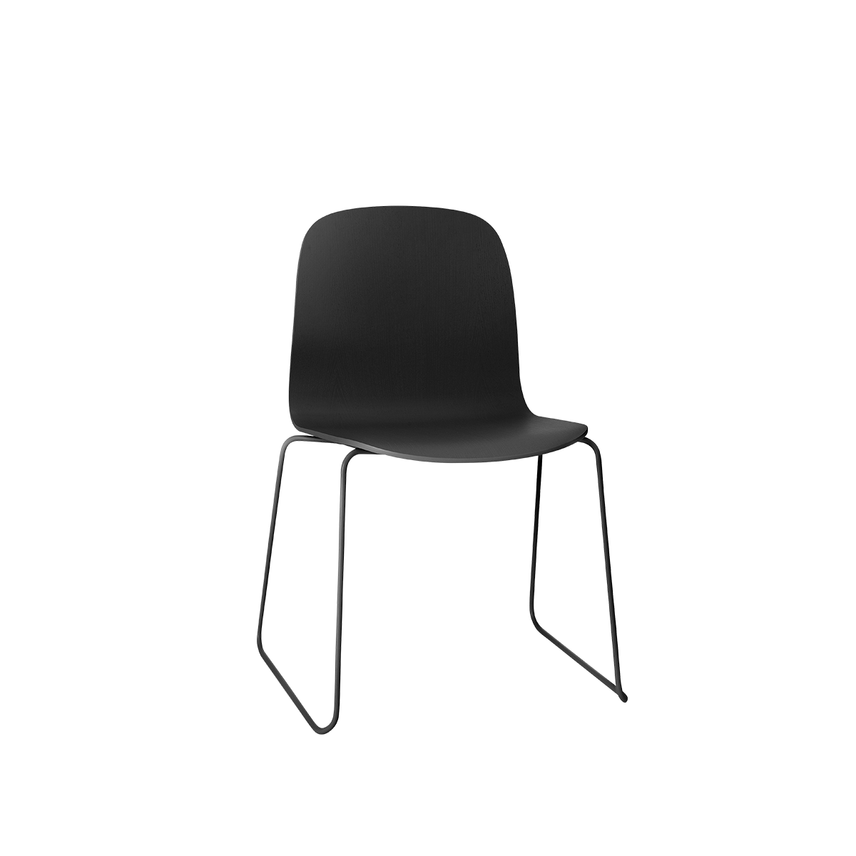 Muuto - Visu Chair Sled Base black Nero - Taninihome.com
