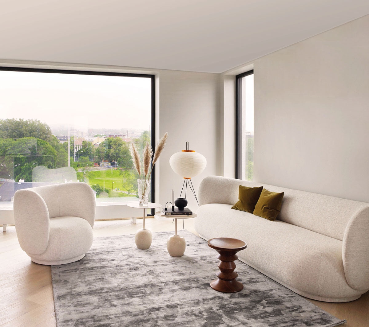Ferm Living - Rico Sofa 3 - Bouclé Off-White - Taninihome.com