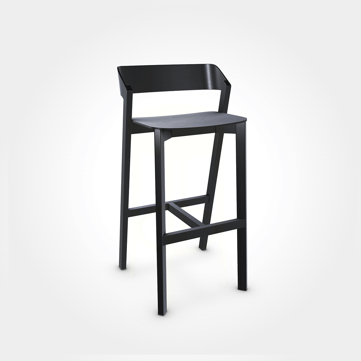 Ton - Sgabello Merano Nero - Taninihome.com