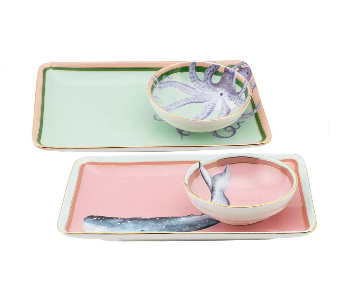 Yvonne Ellen - Set of 2 Sushi Plates and Dip Bowls - Taninihome.com