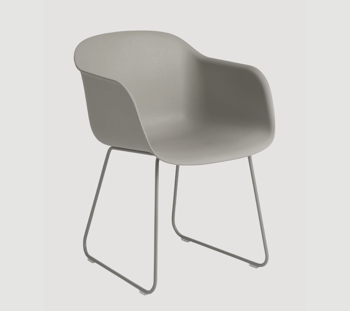 Muuto - Fiber Armchair Sled Base grey - Taninihome.com