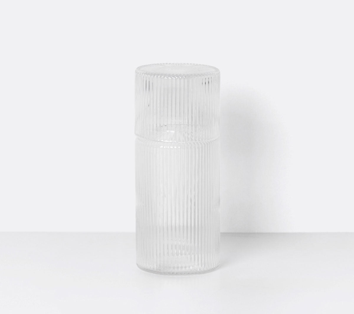 Ferm Living - Ripple Carafe Set Small Clear - Taninihome.com