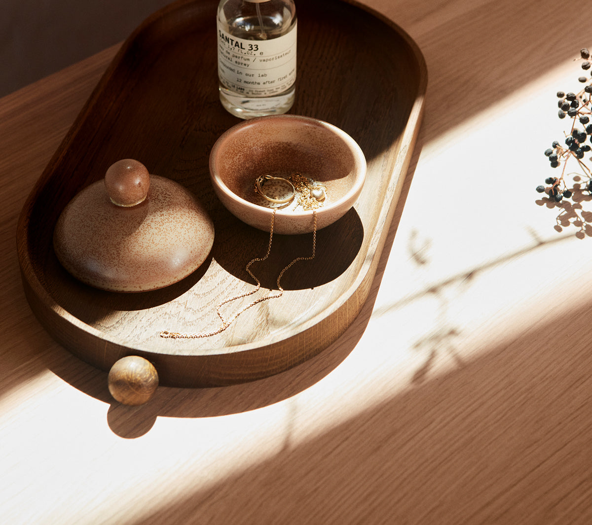 Oyoy - Tiny Inka wood tray dark - Taninihome.com