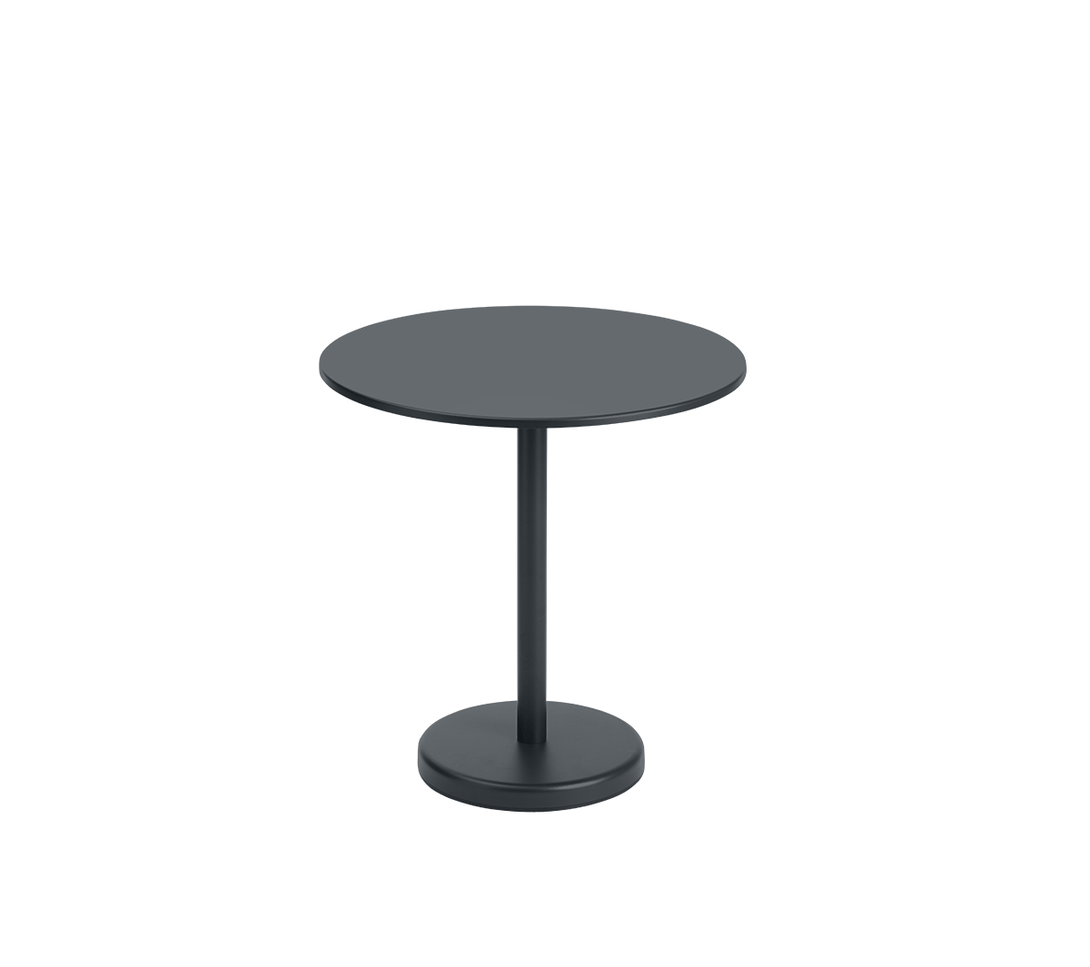 Muuto - Linear Steel Café Table round anthracite black - Taninihome.com