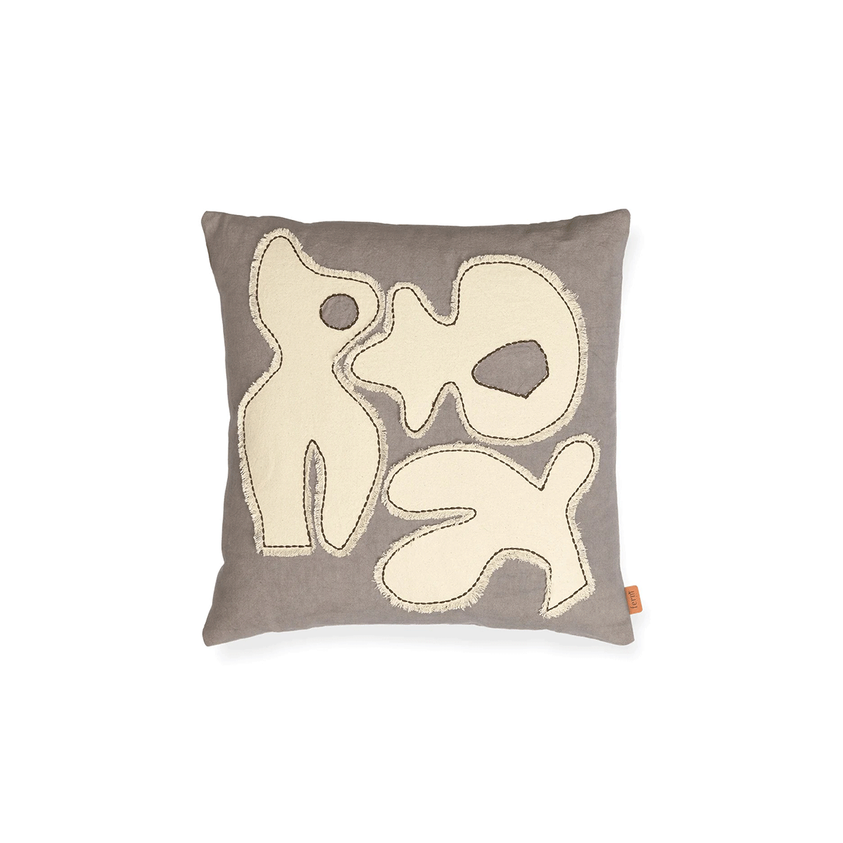 Ferm Living - Figure Cushion Marrone Scuro - Taninihome.com