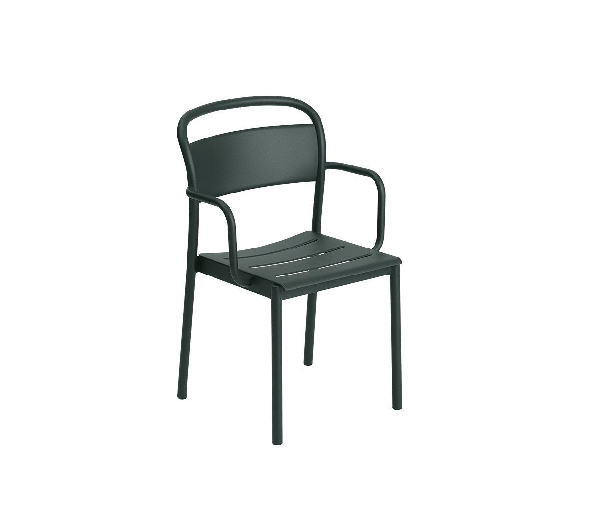 Muuto - Linear Steel Armchair Verde Scuro - Taninihome.com