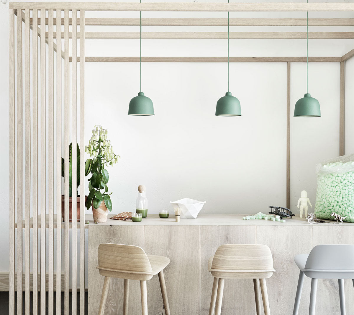 Muuto - Grain Lamp dusty green - Taninihome.com