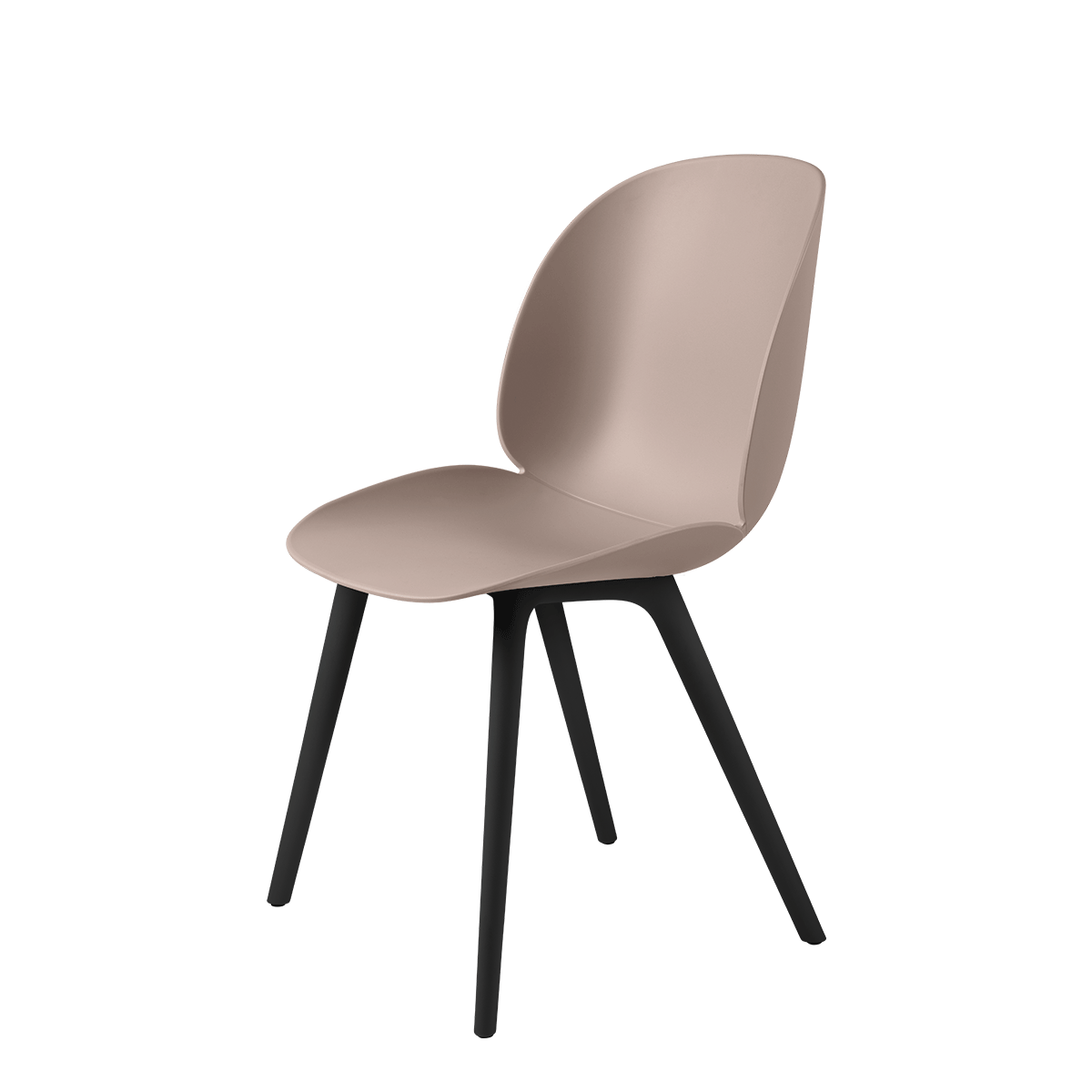 Gubi - Beetle Dining Chair Plastic Beige Nero - Taninihome.com