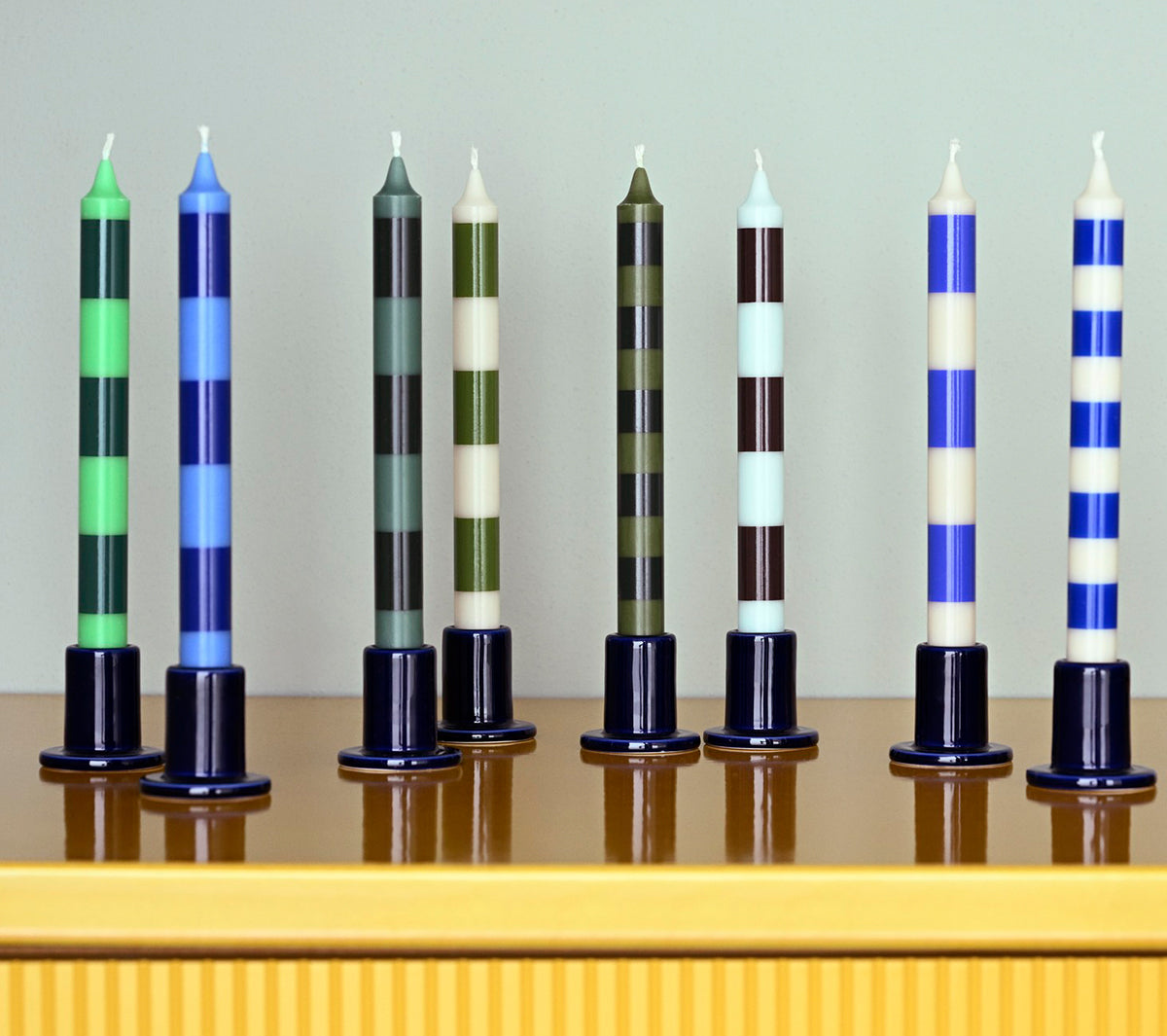 Hay - Stripe candle / set of 4 Crisp - Taninihome.com