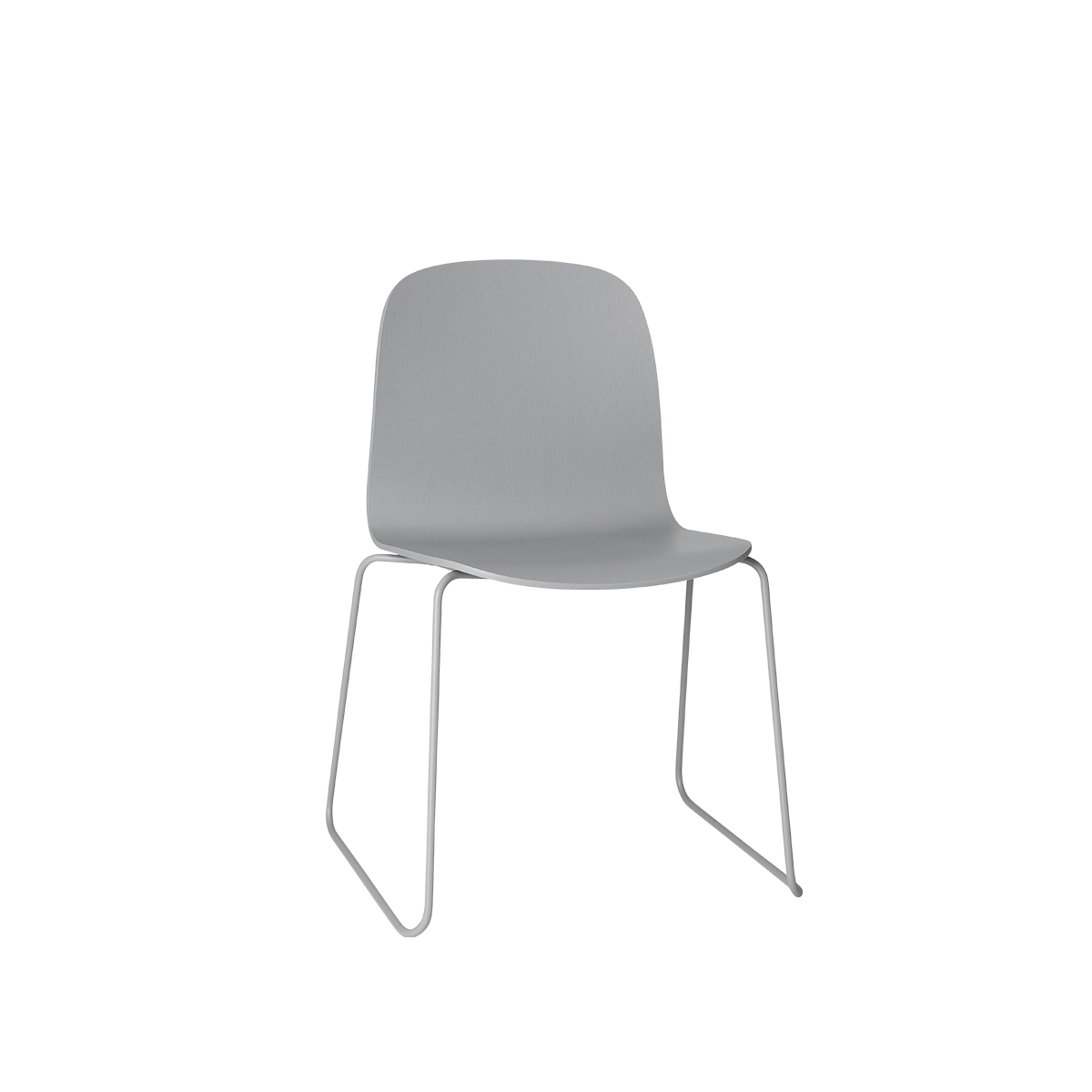 Muuto - Visu Chair Sled Base black Grigio - Taninihome.com