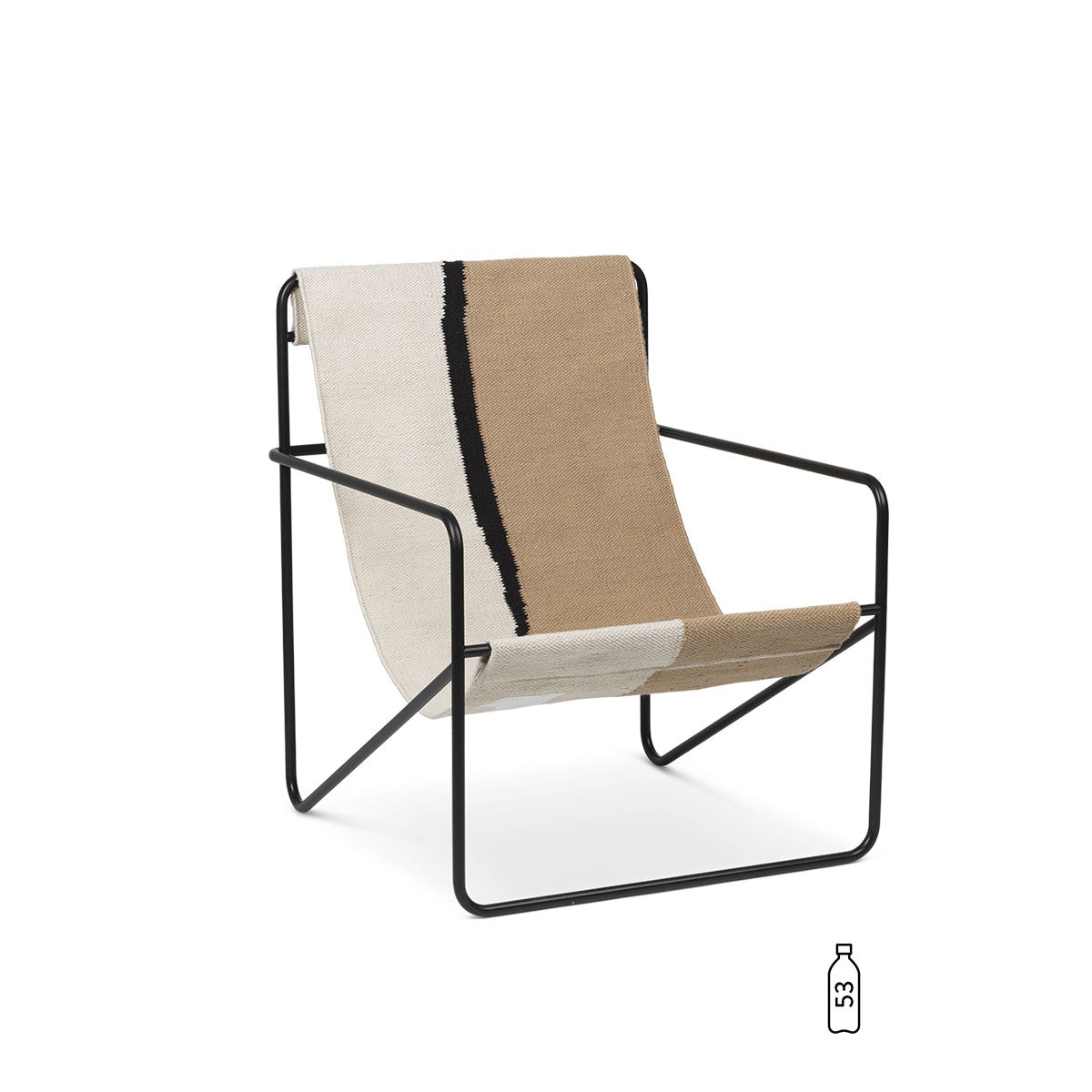 Ferm Living - Desert Lounge Chair Marrone Chiaro Nero - Taninihome.com