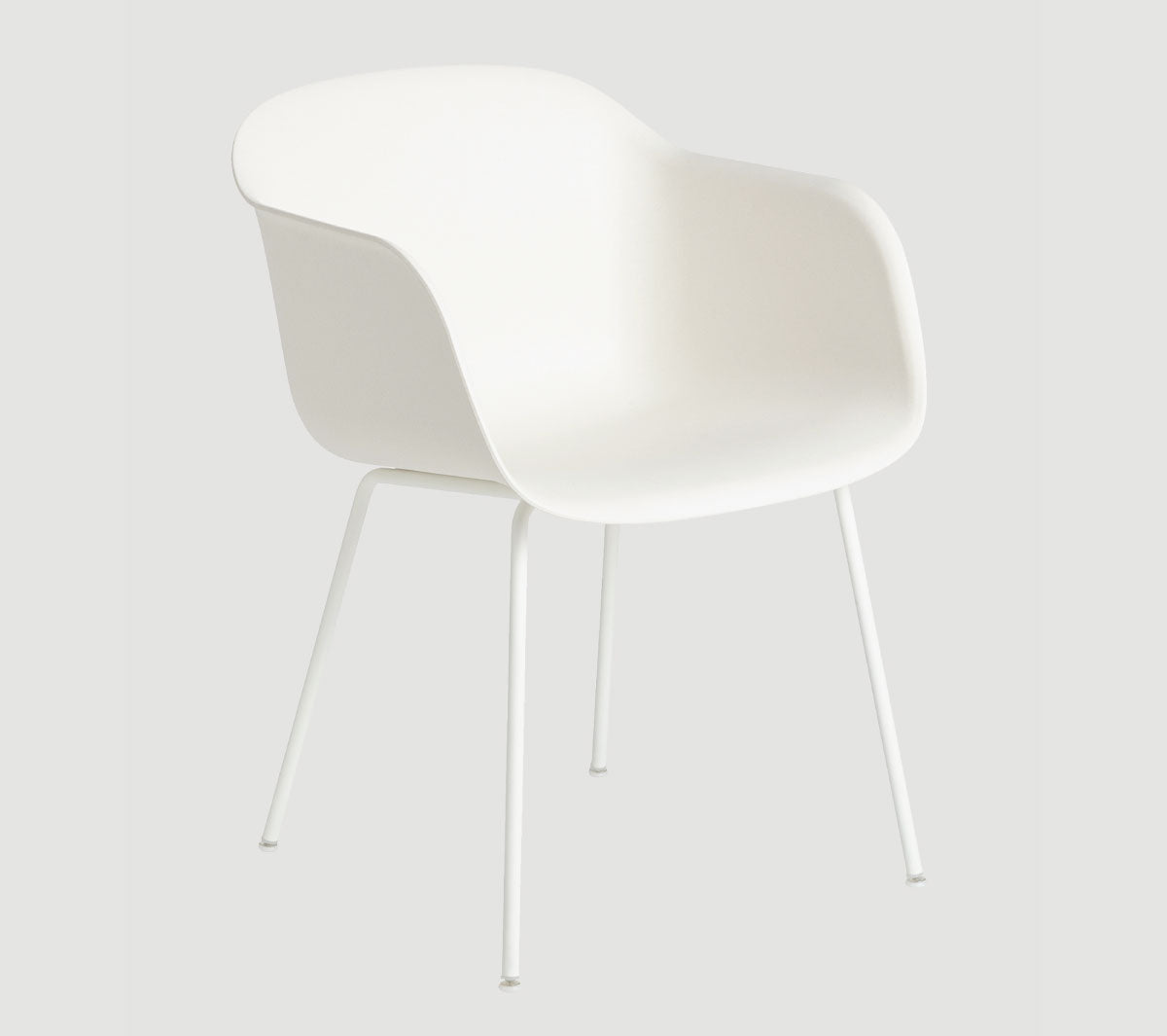 Muuto - Fiber Armchair Tube Base white - Taninihome.com