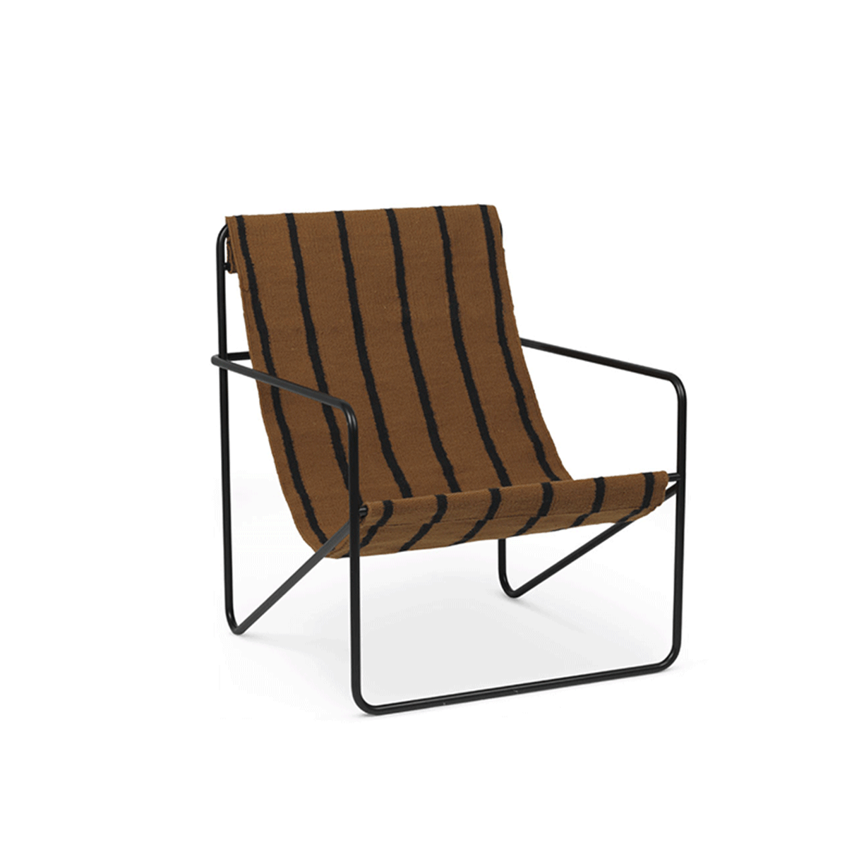Ferm Living - Desert Lounge Chair Stripe Nero - Taninihome.com