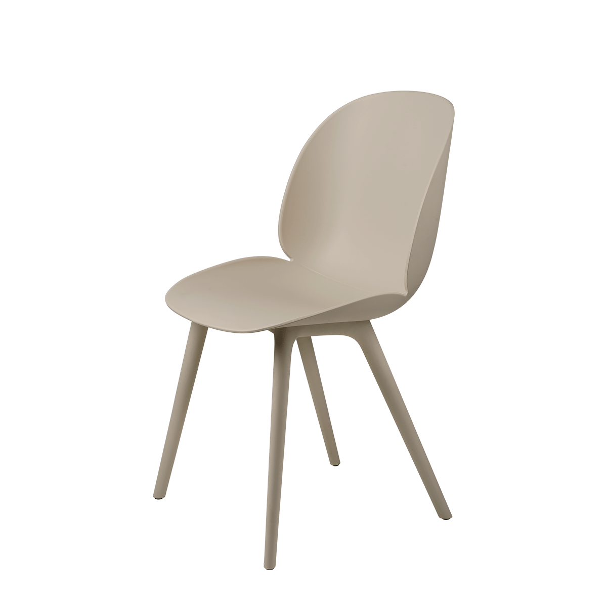 Gubi - Beetle Dining Chair Plastic Beige Beige - Taninihome.com