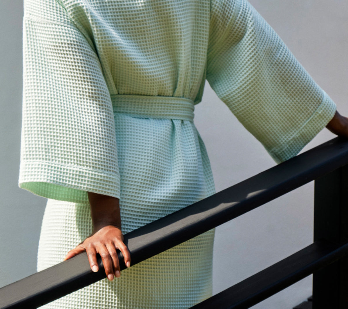 Hay - Waffle Bathrobe glacier multi - Taninihome.com