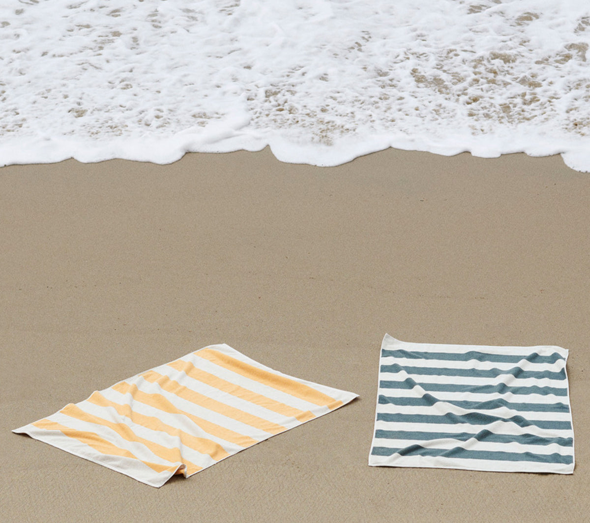 Hay - Frotté Stripe Bath Sheet yellow - Taninihome.com