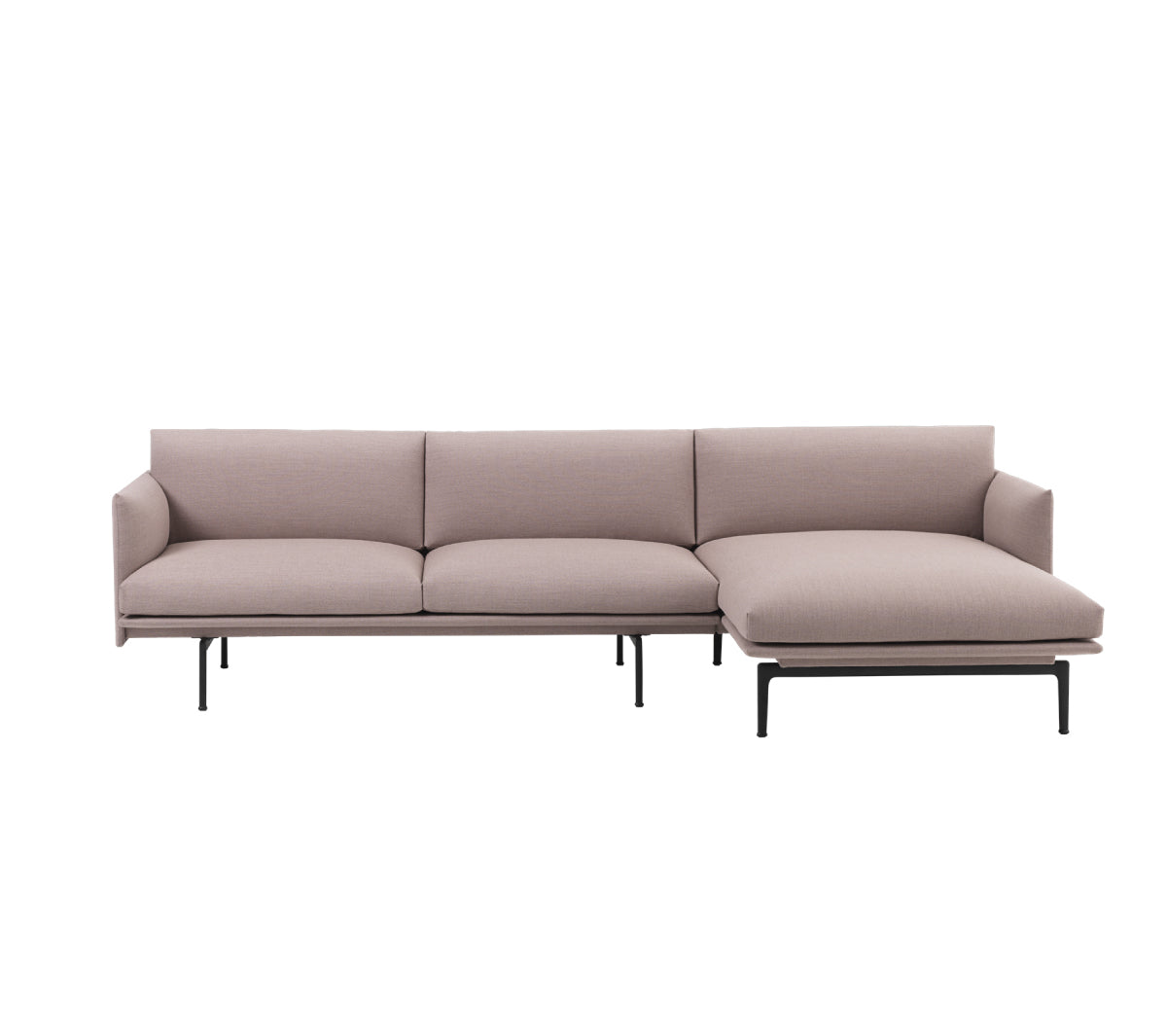 Muuto - Outline Sofa chaise longue right Fjord 551 - Taninihome.com