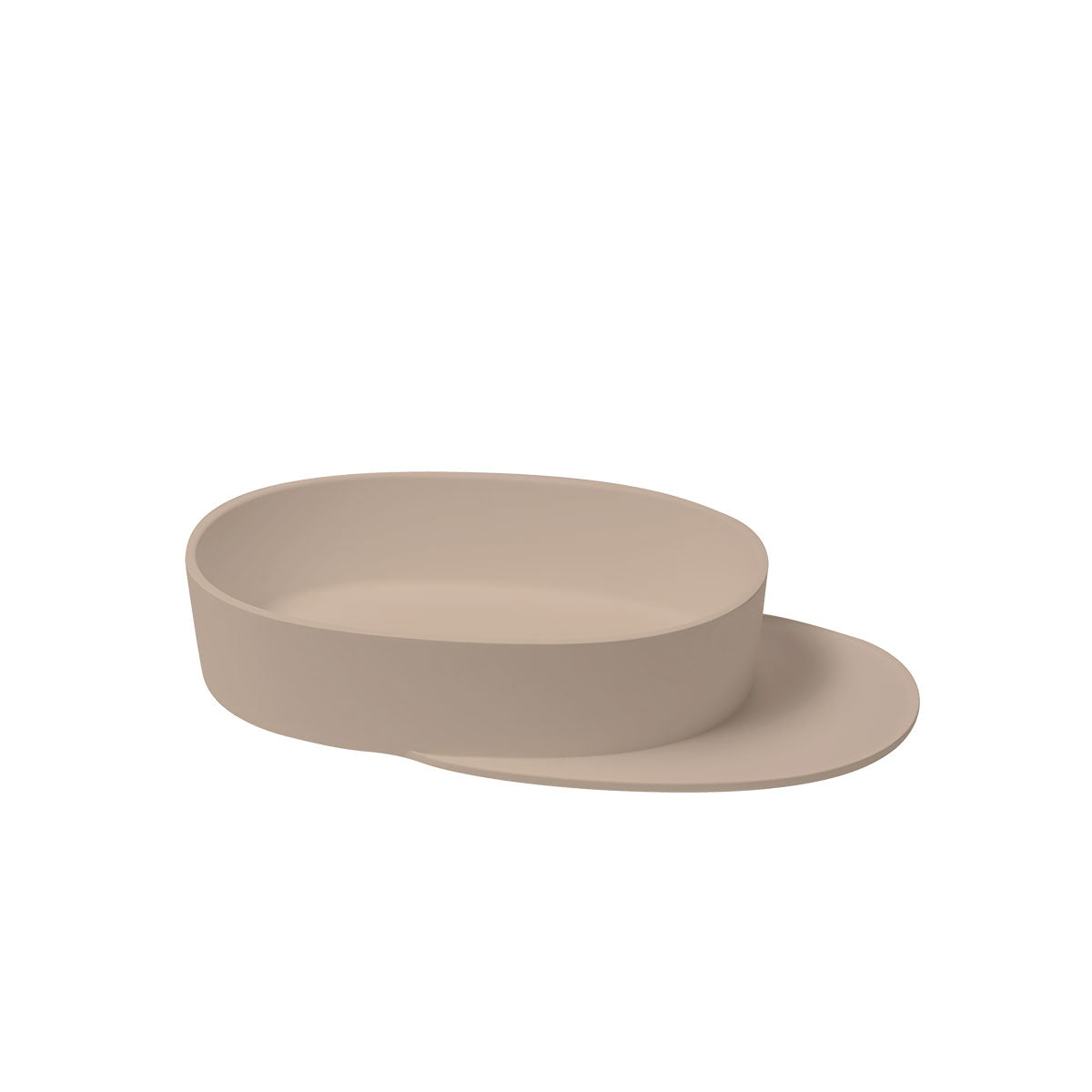 Ex.t - Plateau lavabo ovale con mensola Mensola sinistra Rosa - Taninihome.com