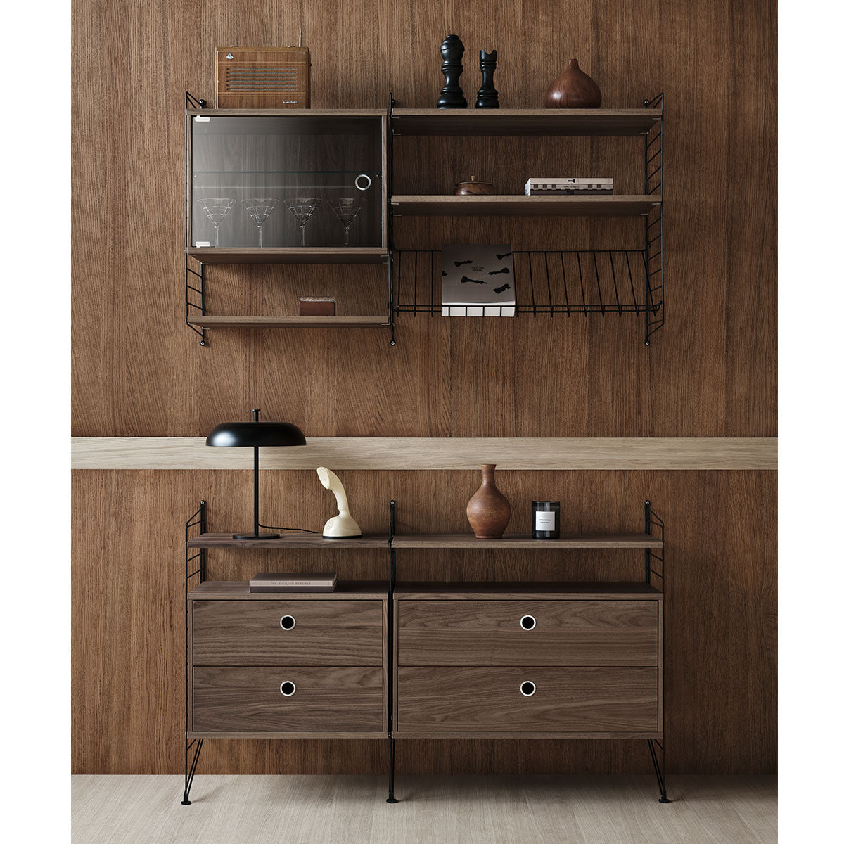 String - Composizione Kitchen Walnut - Taninihome.com