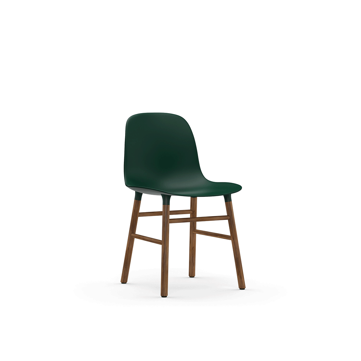 Normann Copenhagen - Form Chair wood Verde Scuro Noce - Taninihome.com
