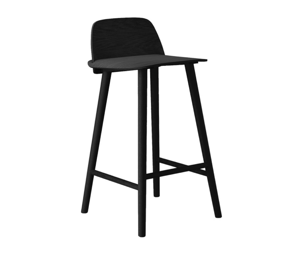Muuto - Nerd Counter Stool black - Taninihome.com