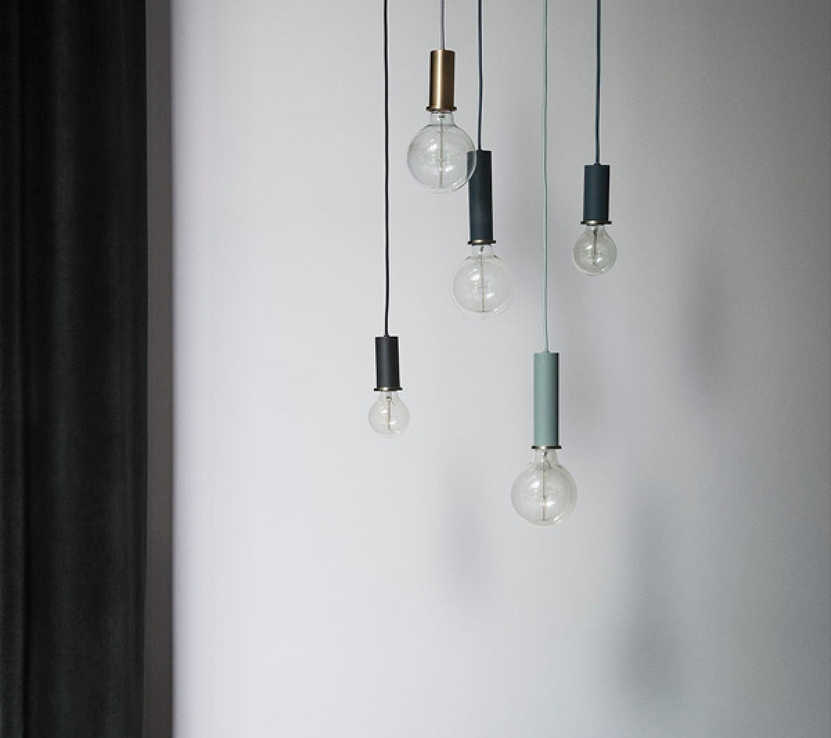 Ferm Living - Socket Pendant High - Black - Taninihome.com