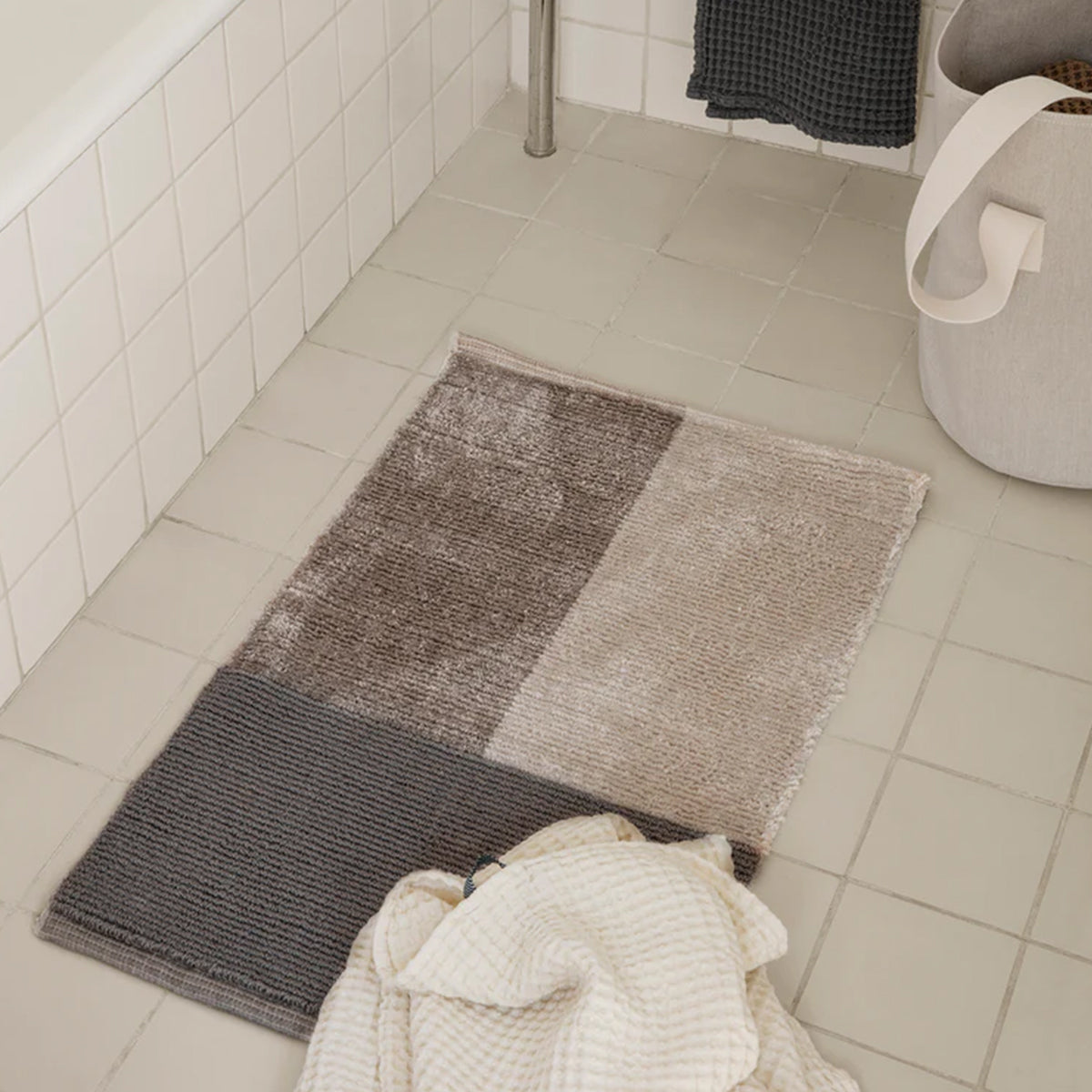  Tappeti  - Pile bathroom mat grey - Taninihome.com