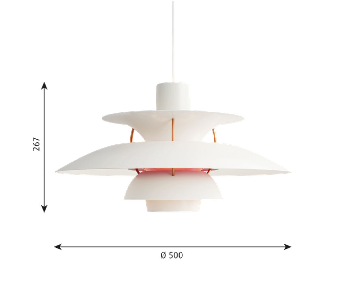  Lampade a sospensione  - PH5 75W E27 MODERN WHITE - Taninihome.com